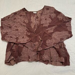 Aritzia Wilfred Floral Print Blouse - Size S